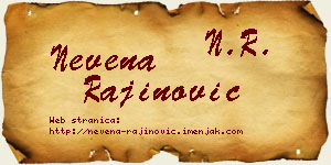 Nevena Rajinović vizit kartica